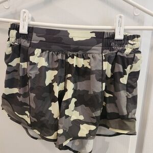 Lululemon Green/Grey camo shorts